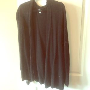 Black long jcrew cardigan XL